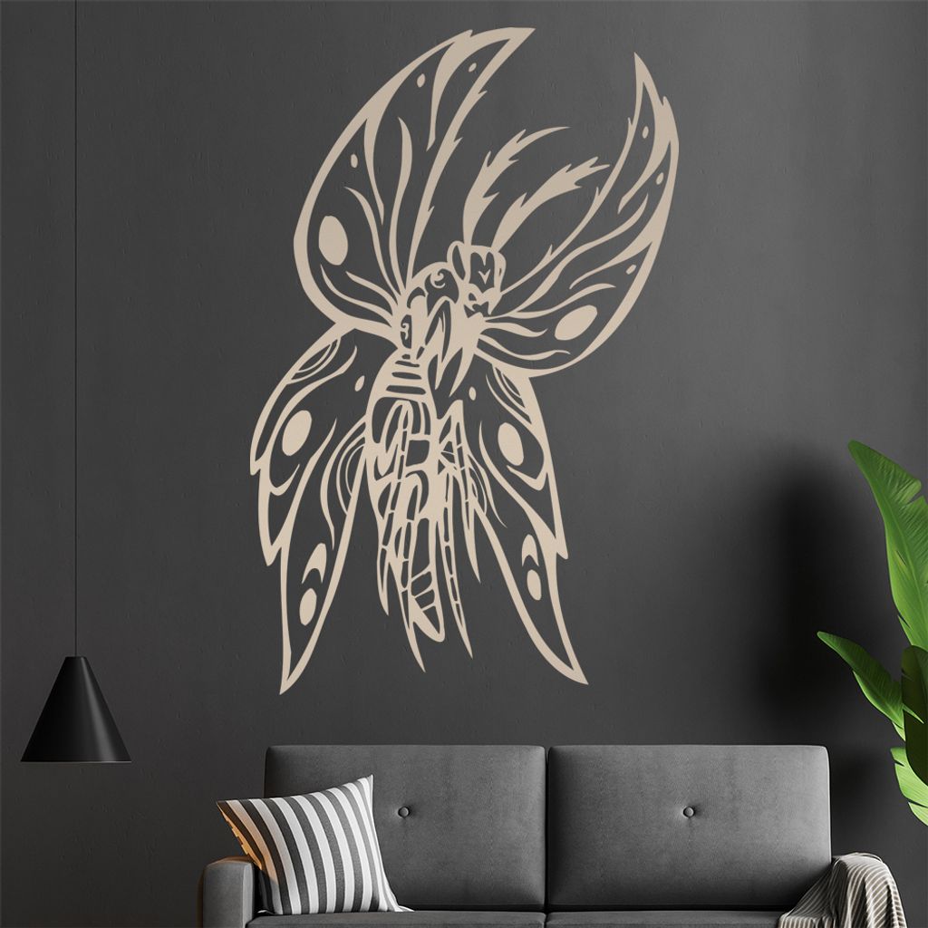 Killer Motte Wandtattoo in 6 Größen - Wandaufkleber Wall Sticker - Dekoration, Küche, Wohnzimmer, Schlafzimmer, Badezimmer