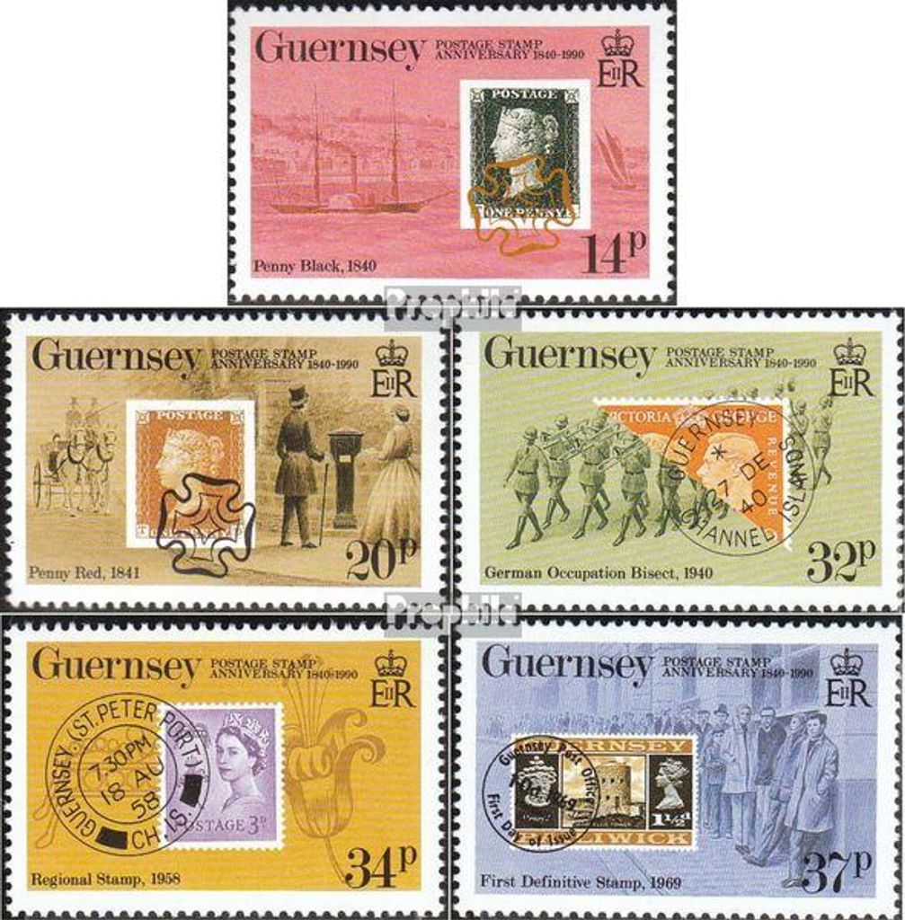 Briefmarken GB - Guernsey 1990 Mi 487-491 (kompl.Ausg.) gestempelt Briefmarken