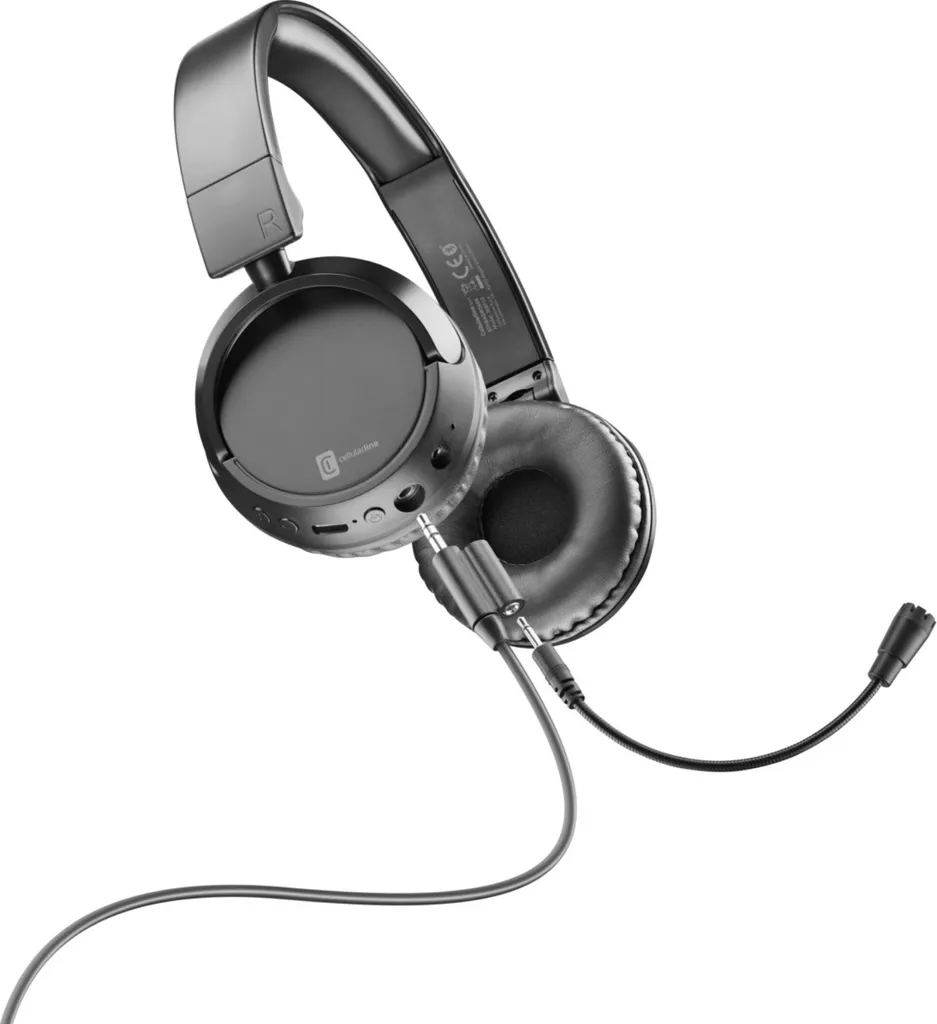 Cellularline Task Casque d'écoute Noir pour Home & Office avec Micro