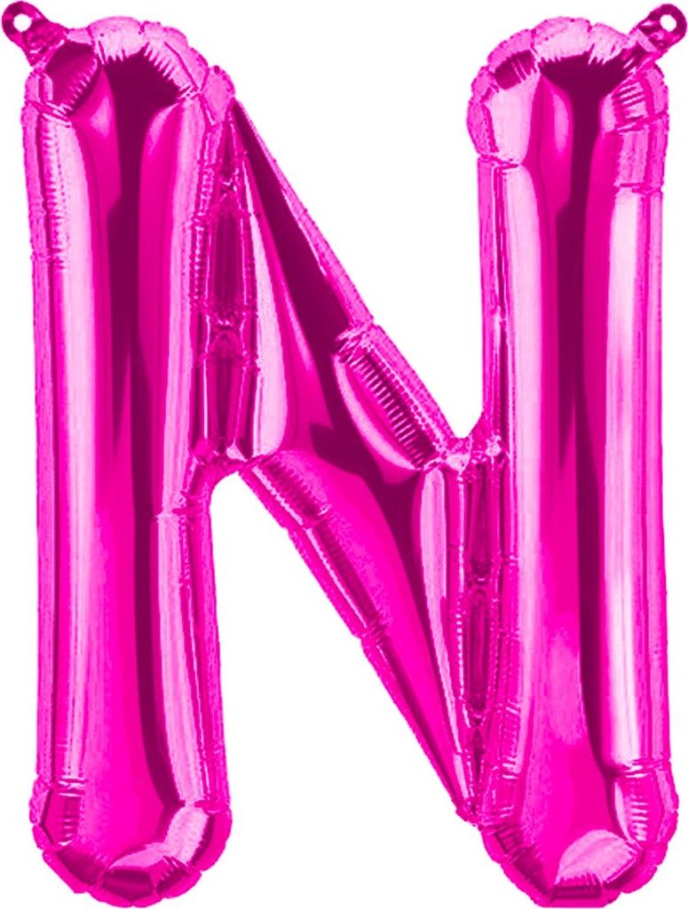 Folienballon Buchstabe N, pink, ca. 40 cm, für Produktbild 