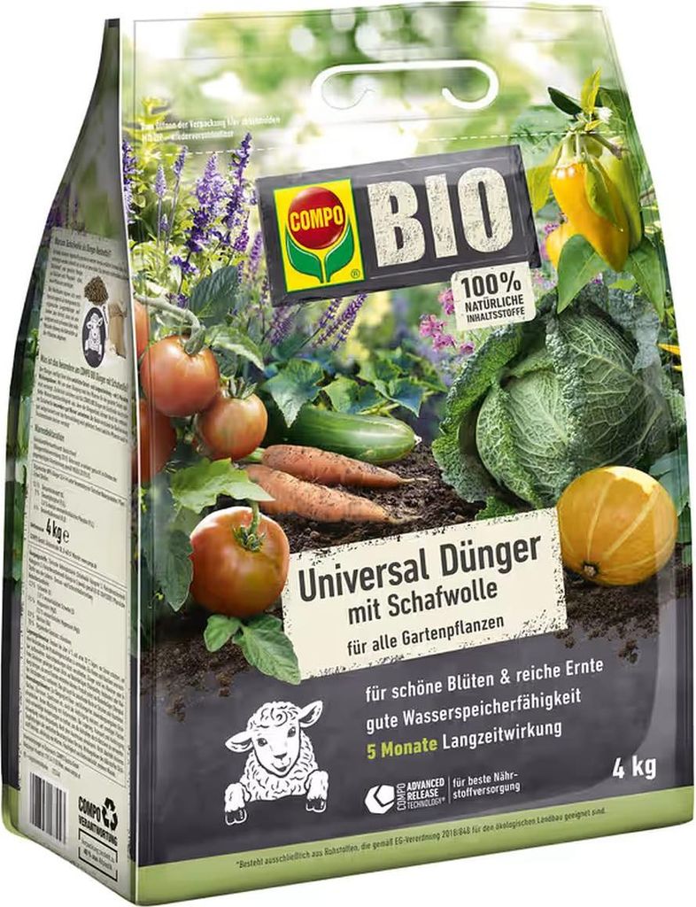 COMPO Universal Dünger mit Schafwolle - 4 kg
