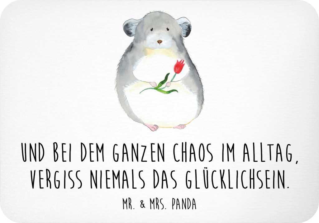Mr. & Mrs. Panda magnet Chinchilla Blume - Weiß - Geschenk, Chaos, haftmagnet, whiteboardmagnet, Lustige Sprüche, Kummer, Chinchillas, Büro, Lie...