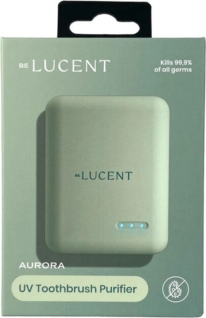 Be Lucent Aurora Mint Étui de Stérilisation pour Brosse à Dents UV