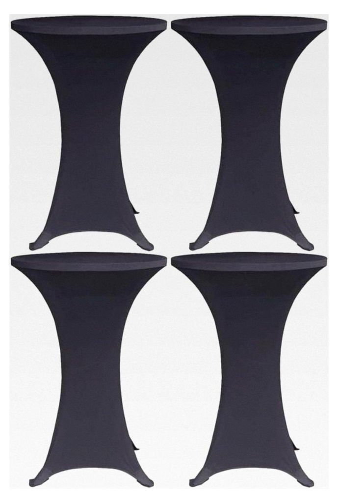 Tischhussen für Stehtische 4er Set Stretchhusse Ø60 cm anthrazit