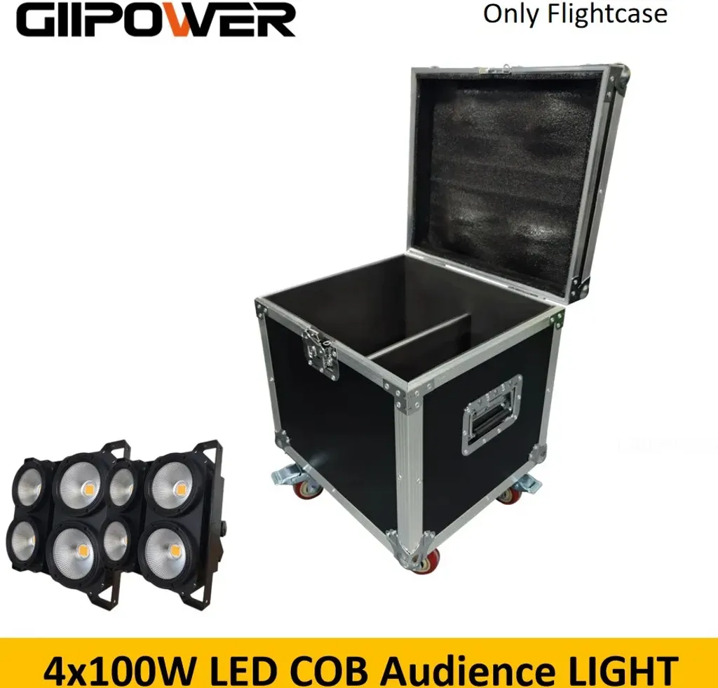 Flightcase Antichoc pour 4 Projecteurs COB 100W - Stop aux Dommages DMX