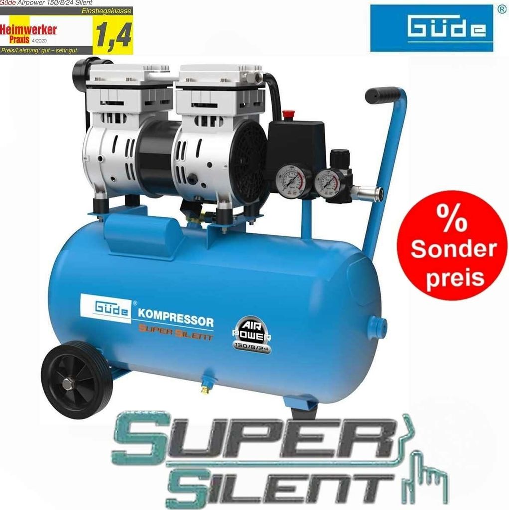 Güde Flüster Kompressor Airpower 150/8/24 SUPER SILENT nur Produktbild 