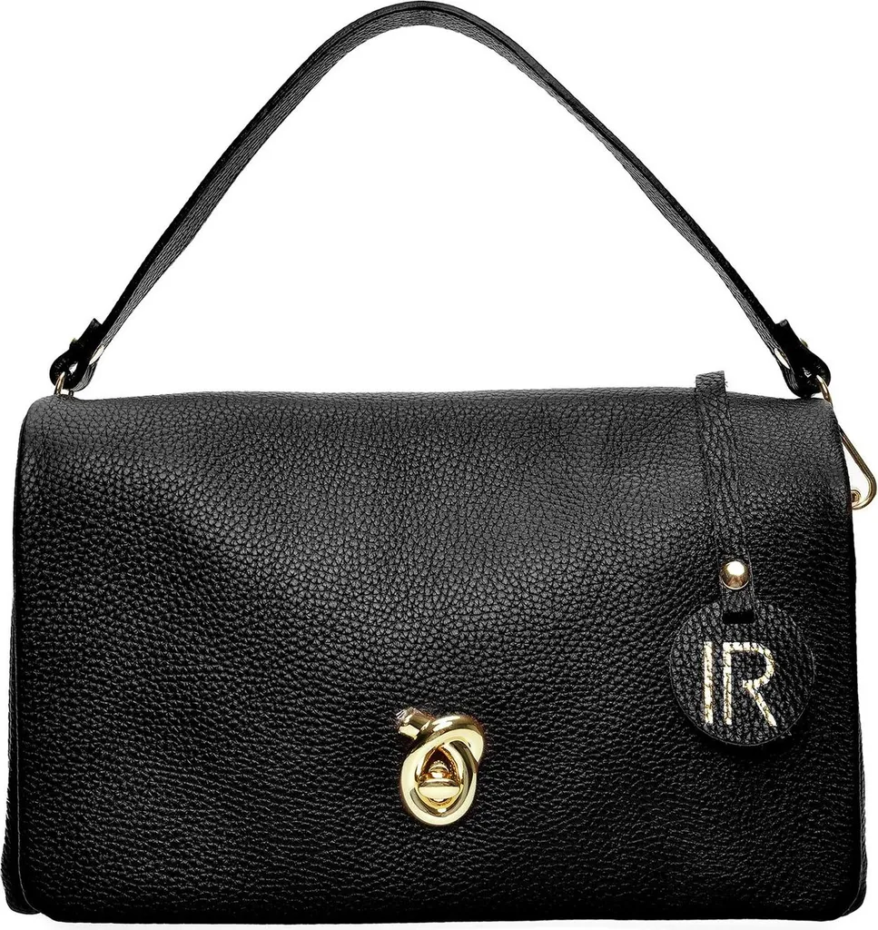 Sac à main en cuir noir pour femme style chic et porté épaule AW25