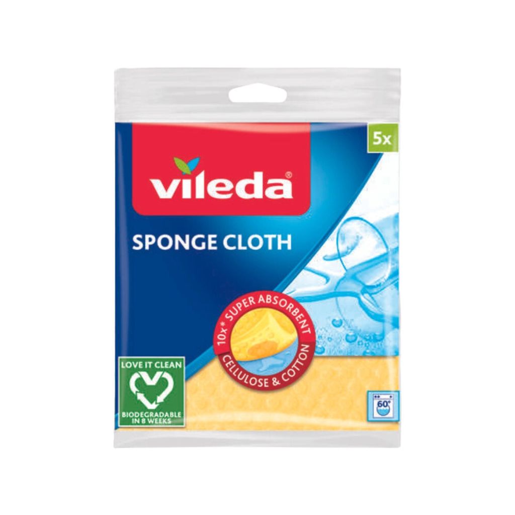 A package of Vileda sponge cloths.