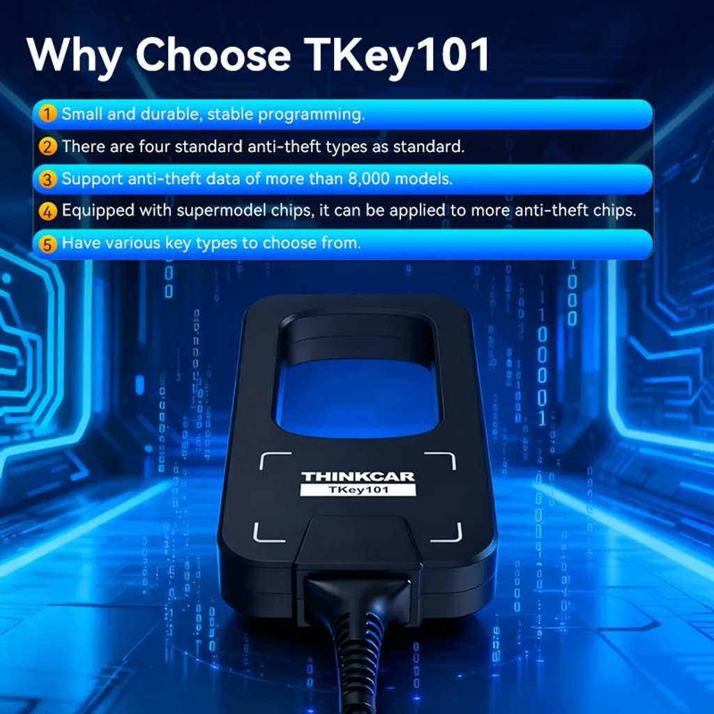 Programmeur Clé Auto 4 Modes Antivol THINKCAR Tkey 101 Haute Sécurité