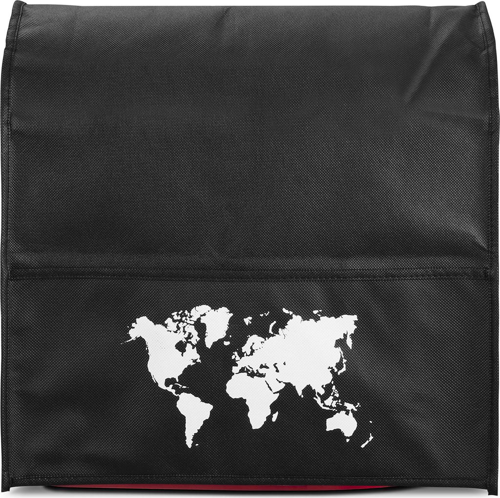 kwmobile Hülle kompatibel mit KitchenAid 4,3-4,8 liter - mit 3 Fächern - Küchenmaschine Staubschutz Abdeckhaube in Weiß Schwarz Travel Umriss