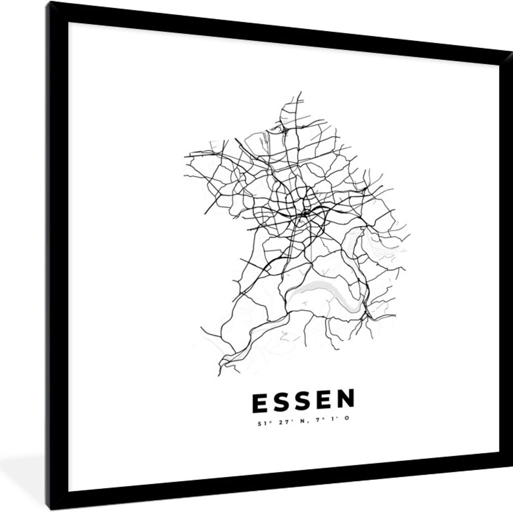 MuchoWow® Gerahmtes Poster Stadtplan - Deutschland - Produktbild 