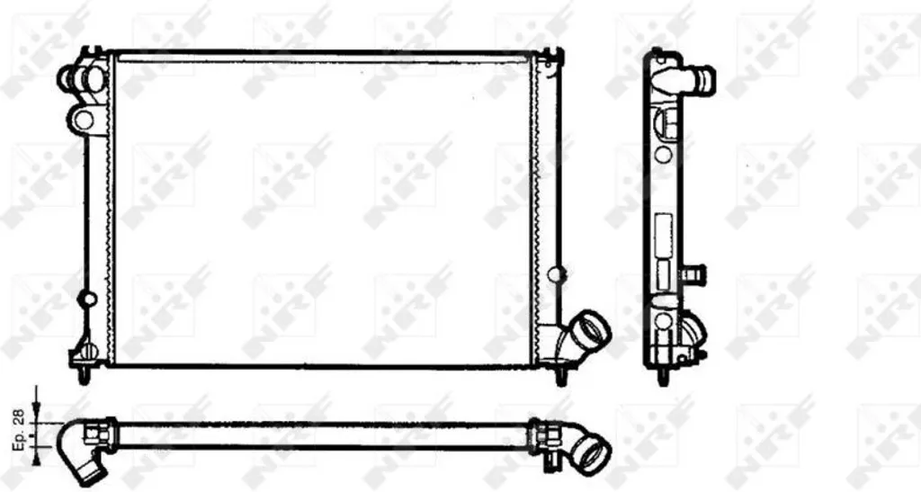 Réparer fuite radiateur Peugeot 406 avec le modèle NRF 58077 OE 133014