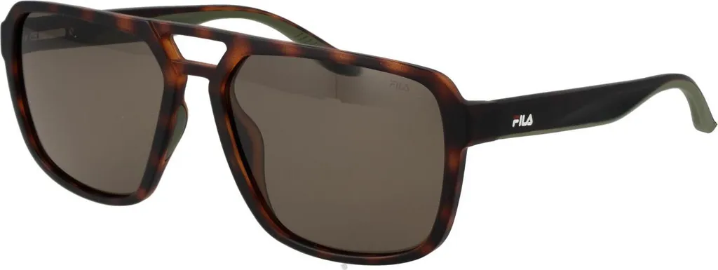 Lunettes de soleil rectangulaires Fila pour homme coloris écaille