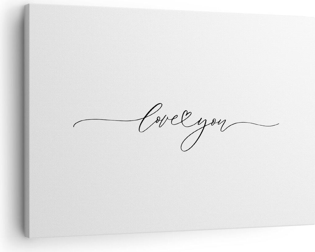 Bild auf Leinwand - Leinwandbild - Einteilig - Ich liebe dich handschriftlich - 70x50cm - Wand Bild - Wanddeko - Wandbilder - Leinwanddruck - Bilde...