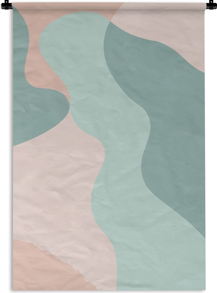 MuchoWow Wandteppich Wandbehang Sommer - Pastell - Abstrakt 120x180 cm Tapisserie Dekoration Wandtuch - Schlafzimmer - Dekorationen für das Haus