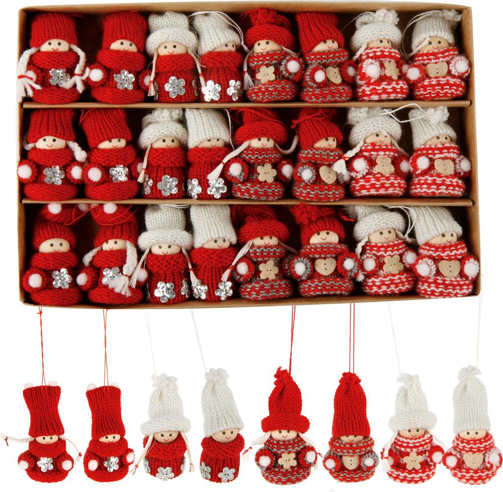 3.06 Wichtelkinder zum hängen 24er Set - Weihnachtswichtel Produktbild 