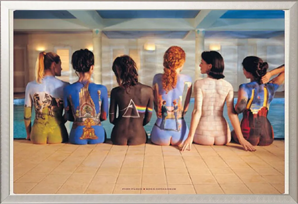 Poster Pink Floyd Back Catalogue V2 avec Cadre Shinsuke Maxi Argent