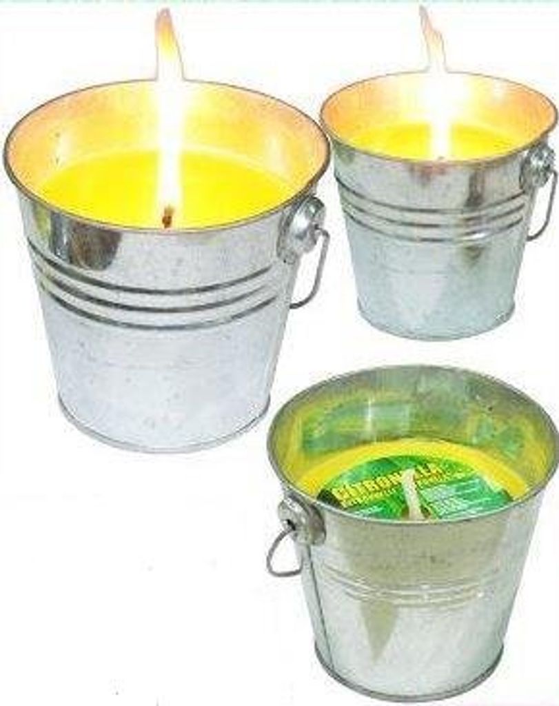 Duftkerze Citronella im Glas 6er Set Anti Mücken Kerze Windlicht 