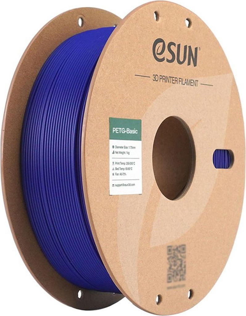 eSUN PETG-Basic Filament für 3D-Drucker, 1 kg Spule, blau