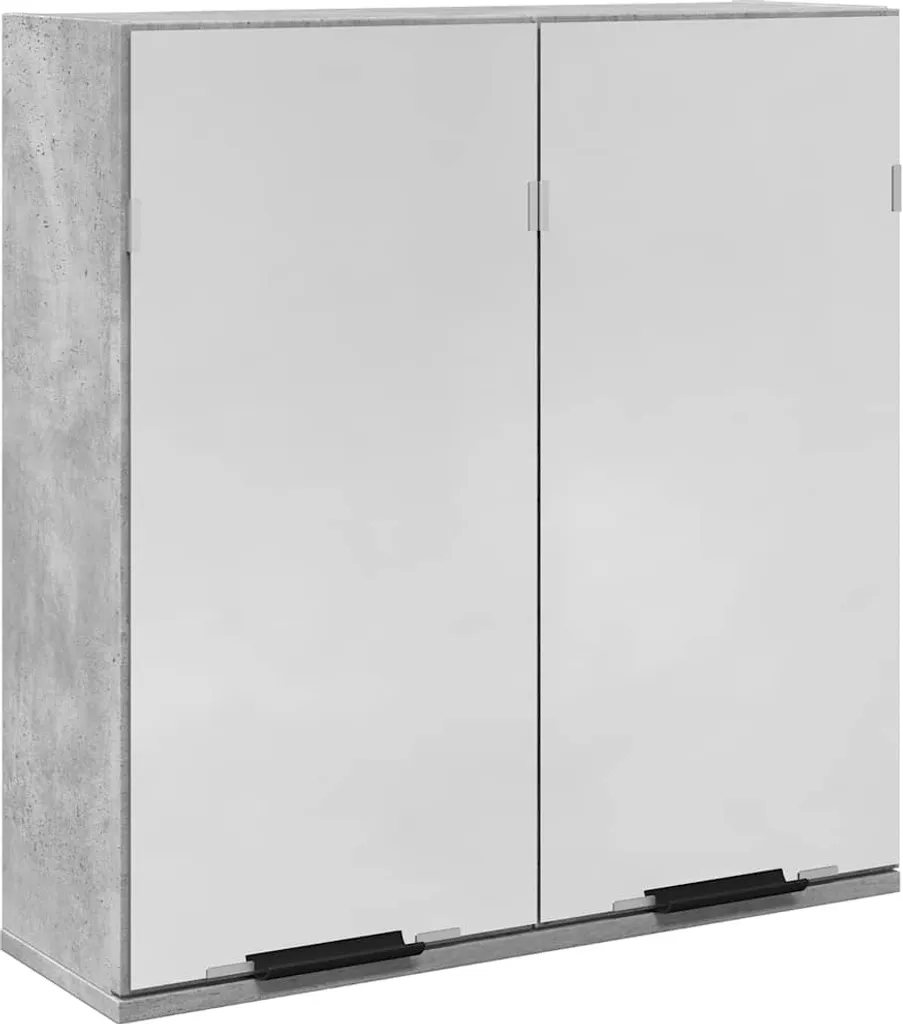 Pensile Bagno Specchio Grigio Cemento 64x20x66,5 SYFAX Multistrato