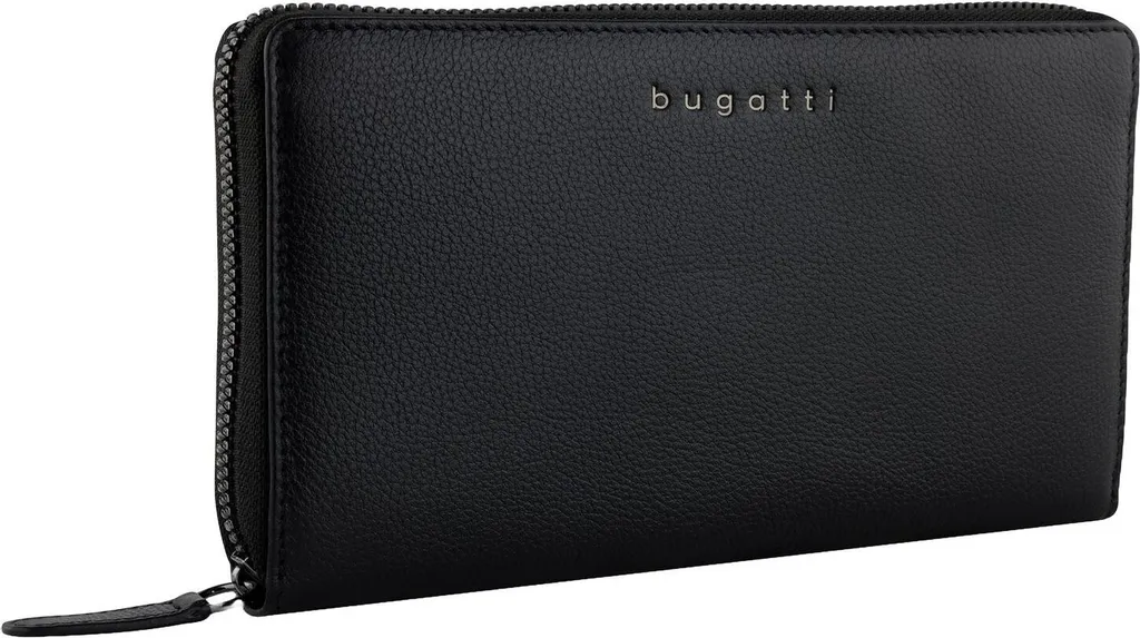 bugatti portafoglio Mira Ladies Long Zip Wallet Black nero