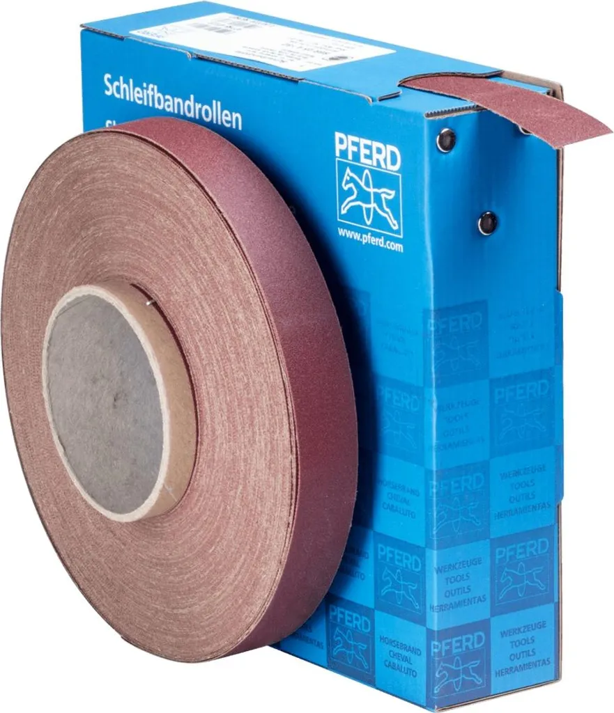 Rotolo Tela Abrasiva Flessibile SBR 25 A180 PFERD | Finitura Metallo 50m
