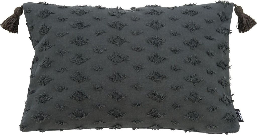done. Kissenhülle Cushion Luise anthrazitfarbene Baumwolle - ca. 40 x 60 cm
