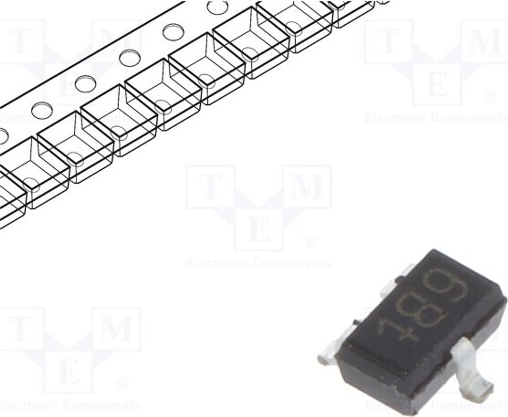 20x Transistor: NPN 200mW bipolar 45V SOT323 BC817-25W.115 NPN SMD-Transistoren 0,5A