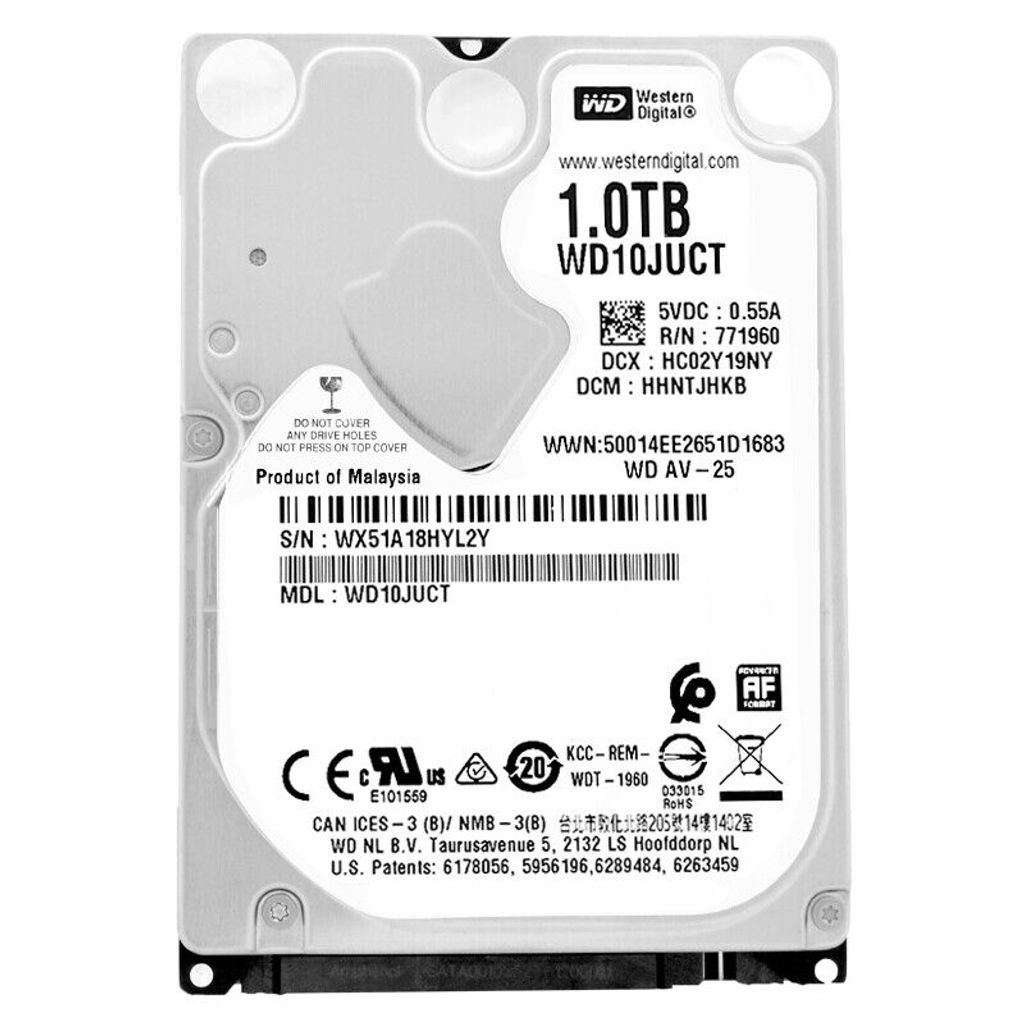 Western Digital 1TB SATA 2,5" HDD Festplatte WD10JUCX Produktbild 