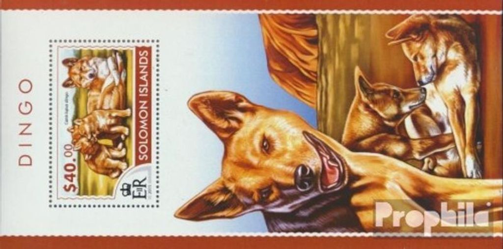 Briefmarken Salomoninseln 2015 Mi Block 415 (kompl. Ausg.) postfrisch Dingos