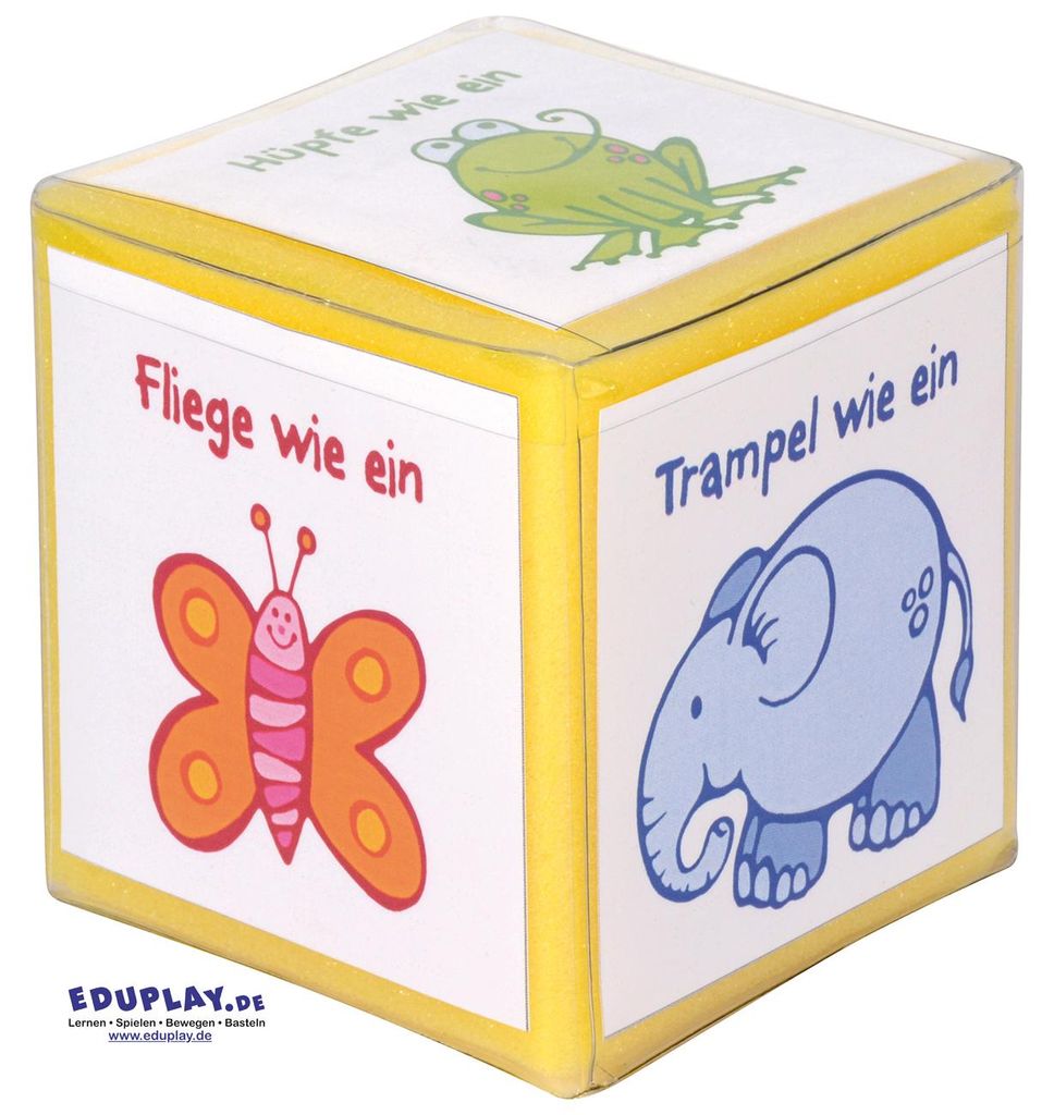 EDUPLAY 120541 Taschenwürfel klein 8 cm, Kunstlederüberzug Produktbild 