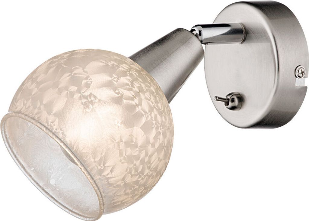 Wandlampe, Spot beweglich, Metall, nickel matt