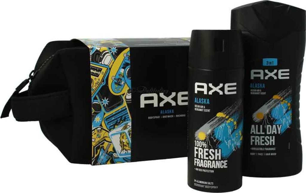 Axe Alaska Geschenkset mit Neoprentasche 1 x Duschgel + 1 x Deospray Bodyspray