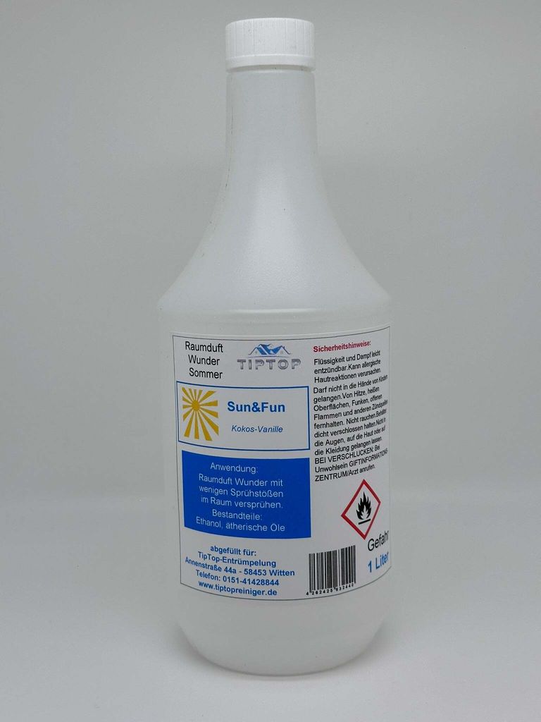 Raumduft-Wunder - 1 Liter - Sommer - mehrere Duftnoten zur Auswahl – Sun+Fun