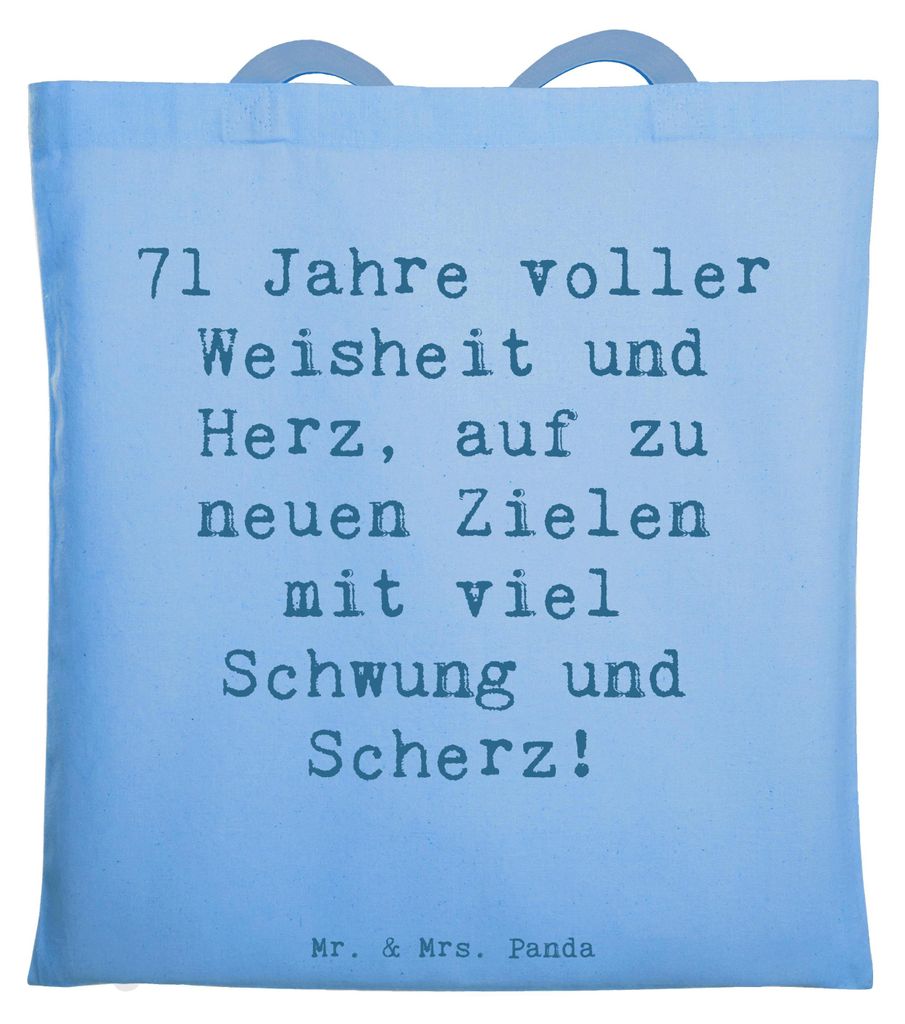 Mr. & Mrs. Panda dokumententasche Spruch 71. Geburtstag - Produktbild 