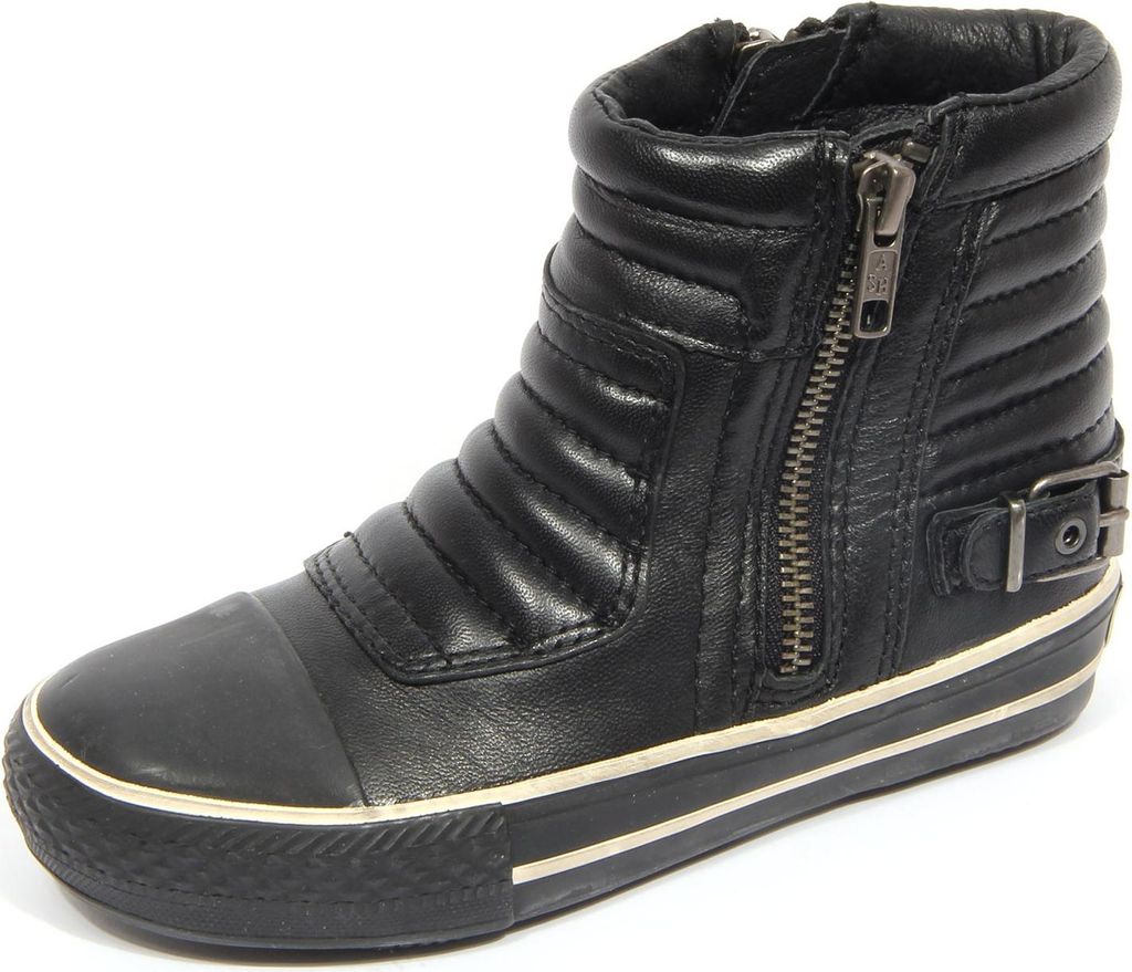 G3900 sneaker bimba girl ASH black leather vintage style shoe kids