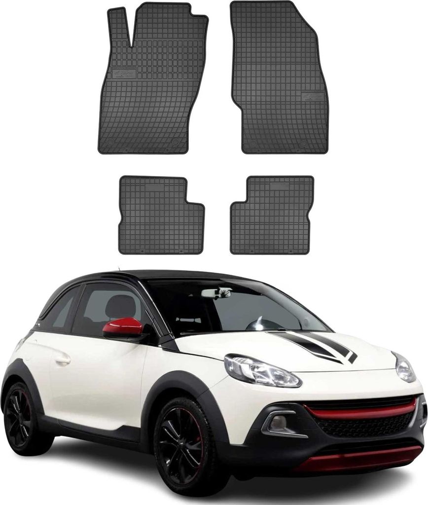Tapis de Sol pour Opel Adam 2012-2019 Caoutchouc Noir Image du produit 