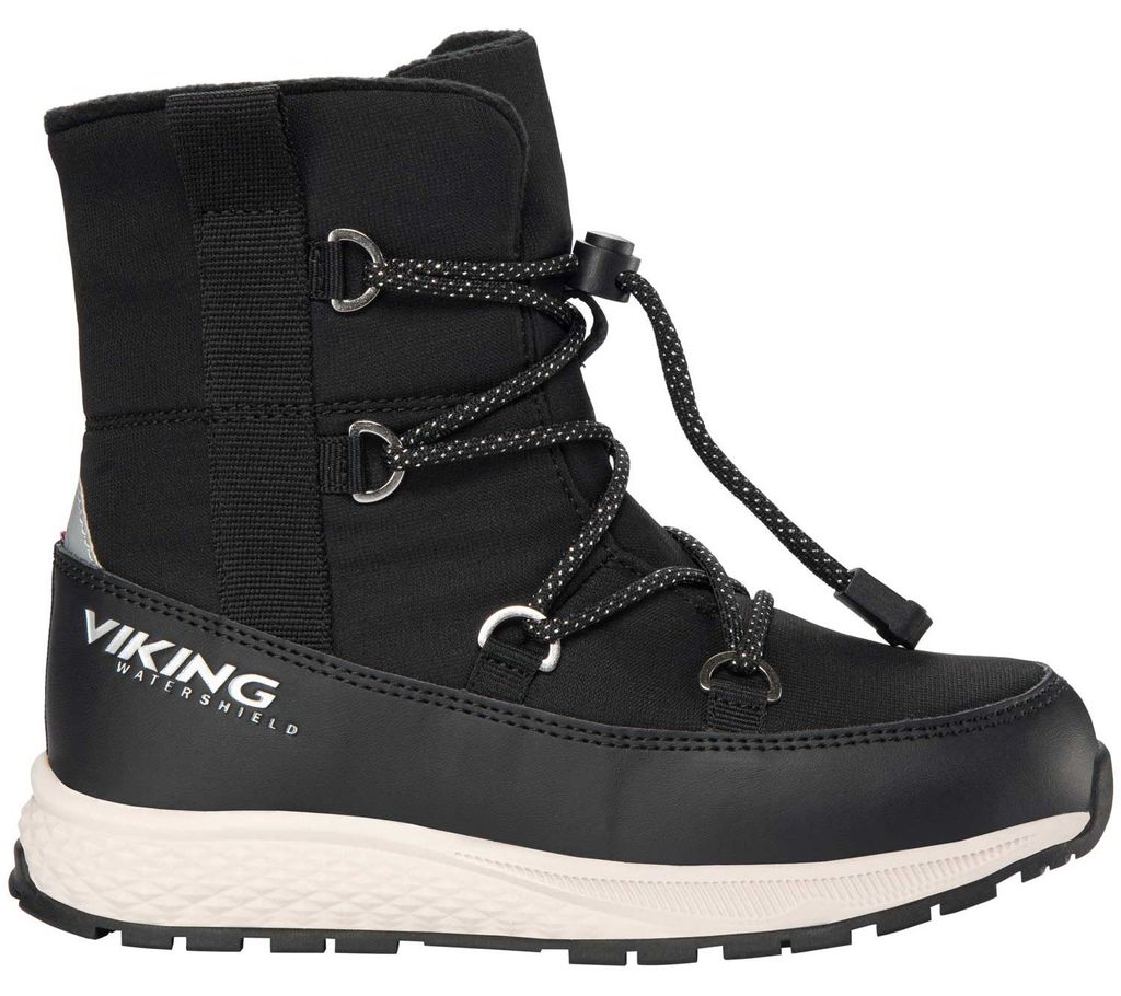Viking Watershield Equip Warm WP Kinder Wasserdichte Winterstiefel mit Warmfutter Schwarz (Black), 3-94515-2
