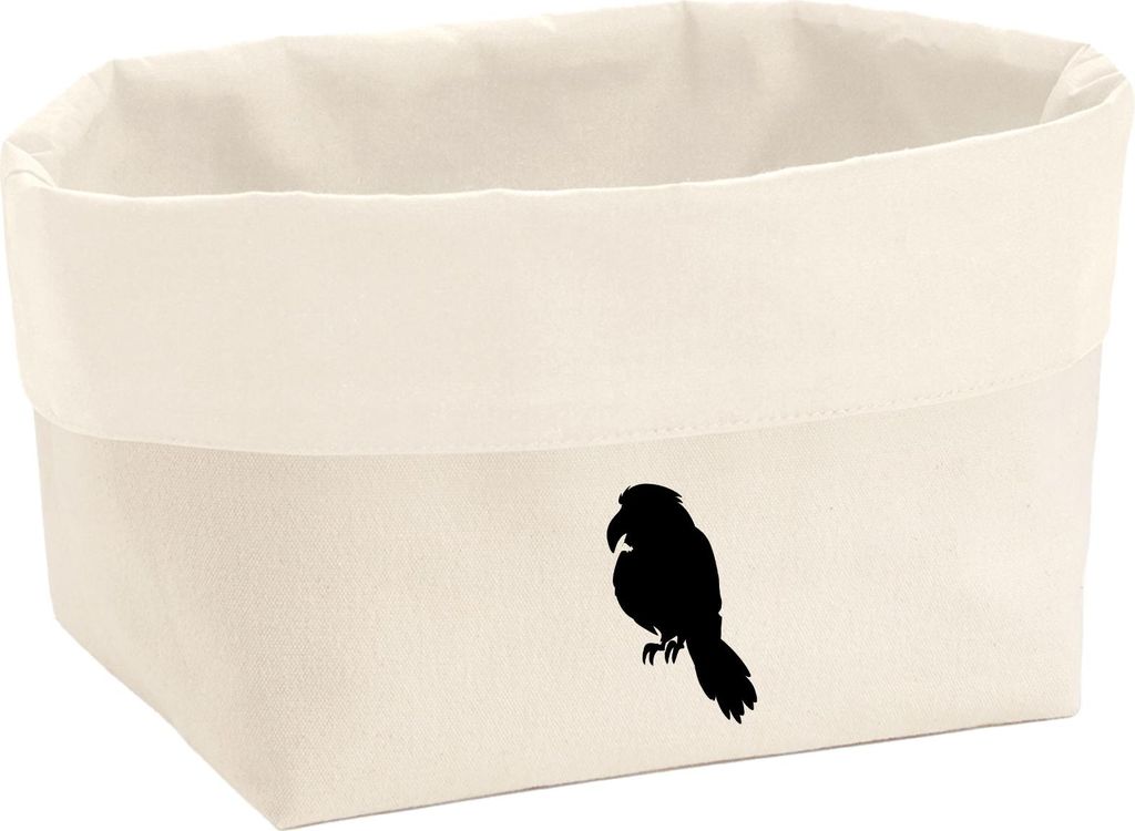 Huuraa Organizer Papagei Silhouette 8 Liter Large Canvas Baumwolle Utensilo Geschenkidee