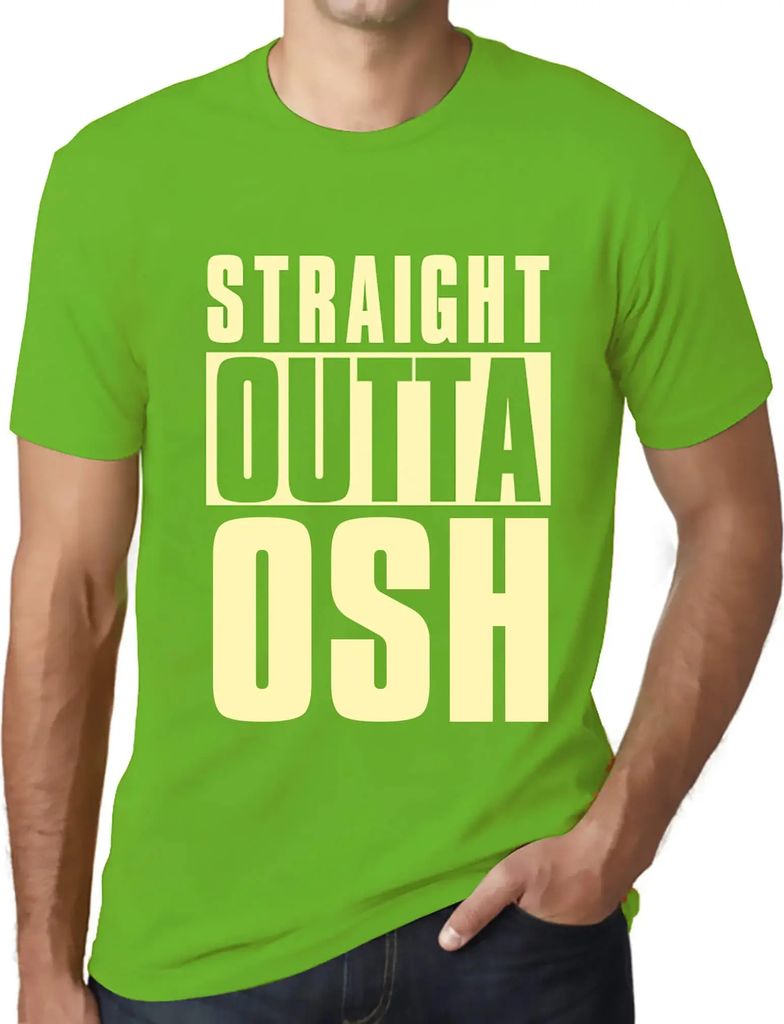 Herren Grafik T-Shirt Direkt aus dem Osh – Straight Outta Osh – Öko-Verantwortlich Vintage Jahrgang Kurzarm Lustige Druck Geburtstag Geschenk ...