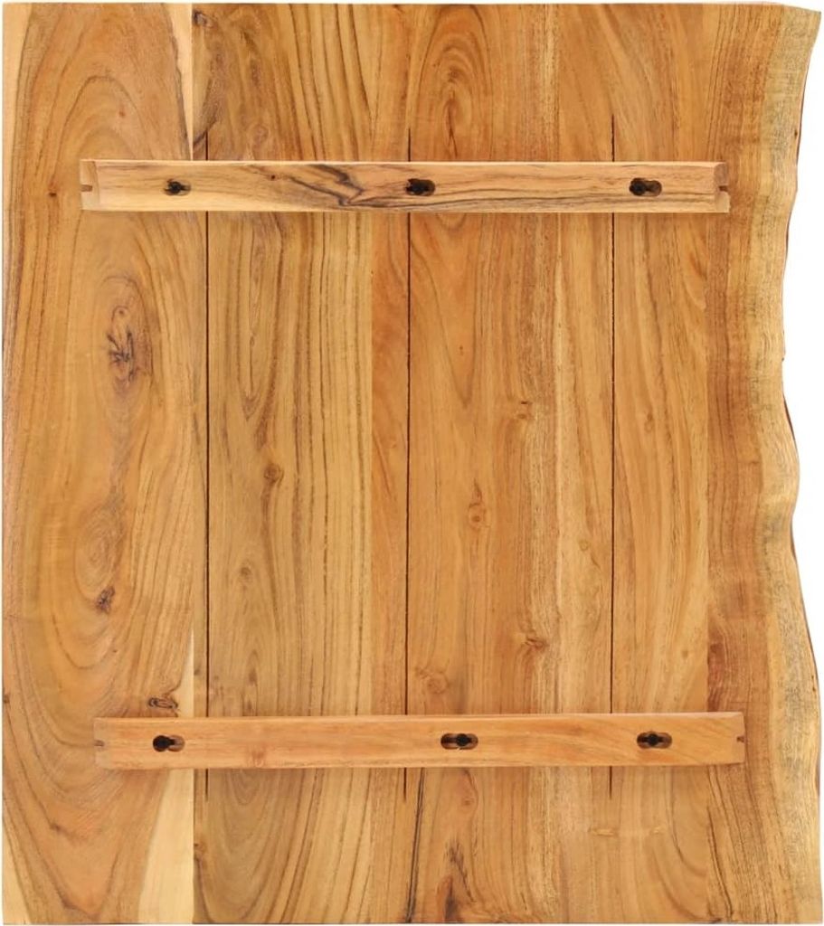 Piano bagno in legno massiccio di acacia 58x52x3,8 cm Immagine del prodotto 