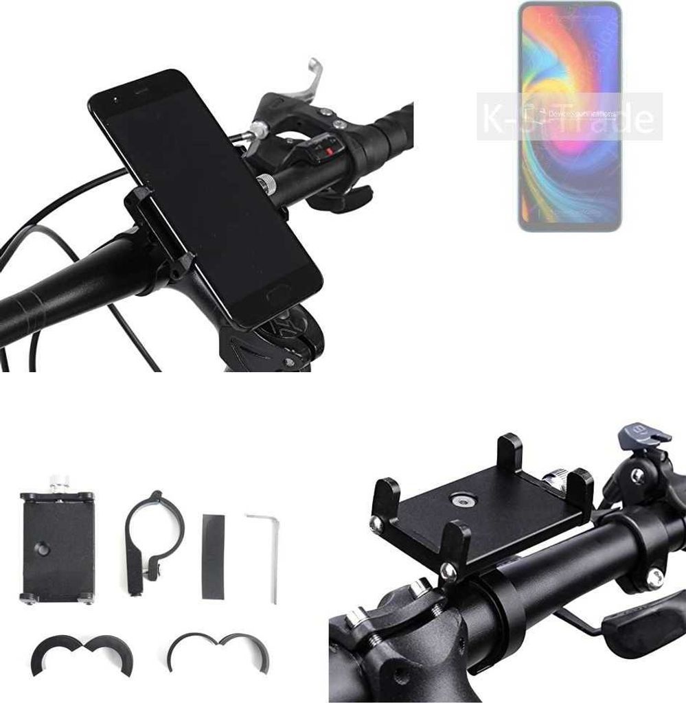 K-S-Trade Handyhalterung für das Fahrrad kompatibel mit UMIDIGI F3S Halter Lenkstange Fahrradhalterung Motorrad Bike Mount Befestigung Smartphone