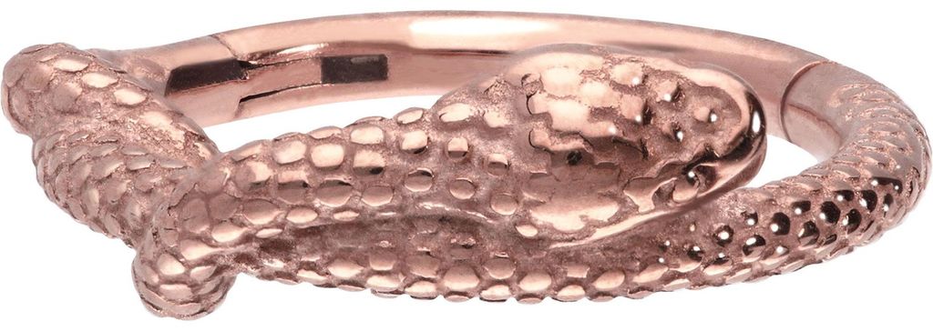 Ohrpiercing, Nasenpiercing, Septum Piercing Chirurgenstahl Segmentring Clicker SCHLANGE RoséGold Innendurchmesser: 8 mm