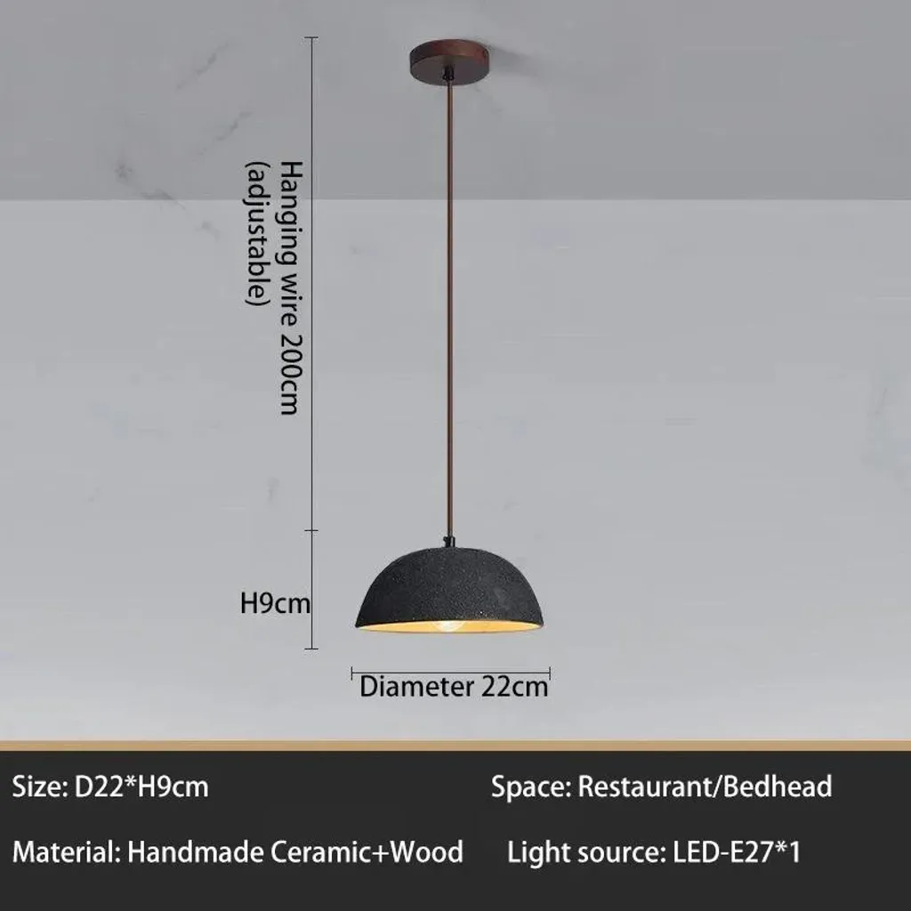 Lampe suspendue design élégant Style C lumière blanche 6000K Modèle L20