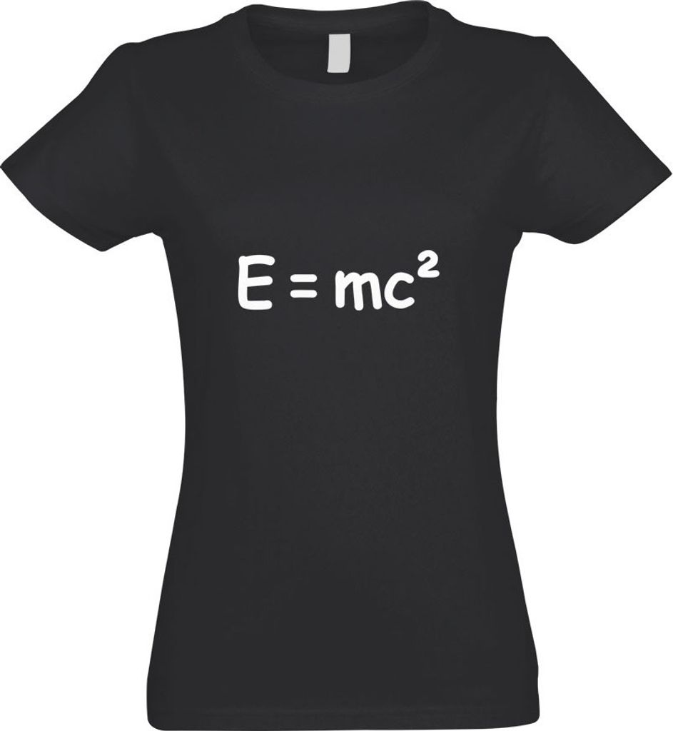 Kiwistar - T-Shirt tailliert - Damen - Graphit - E=mc2 - e = mc2 Einstein - mit Motiv Bedruckt - Funshirt Design - Sport - Freizeit - Damen - XL