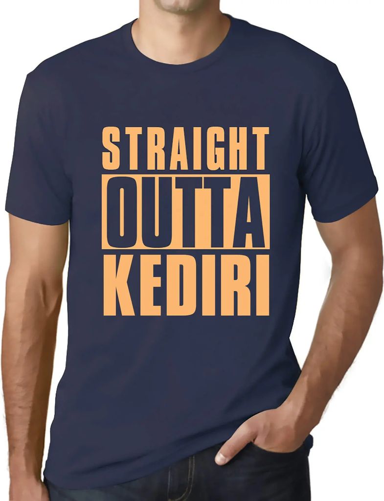 Herren Grafik T-Shirt Direkt aus Kediri – Straight Outta Kediri – Öko-Verantwortlich Vintage Jahrgang Kurzarm Lustige Druck Geburtstag Geschen...