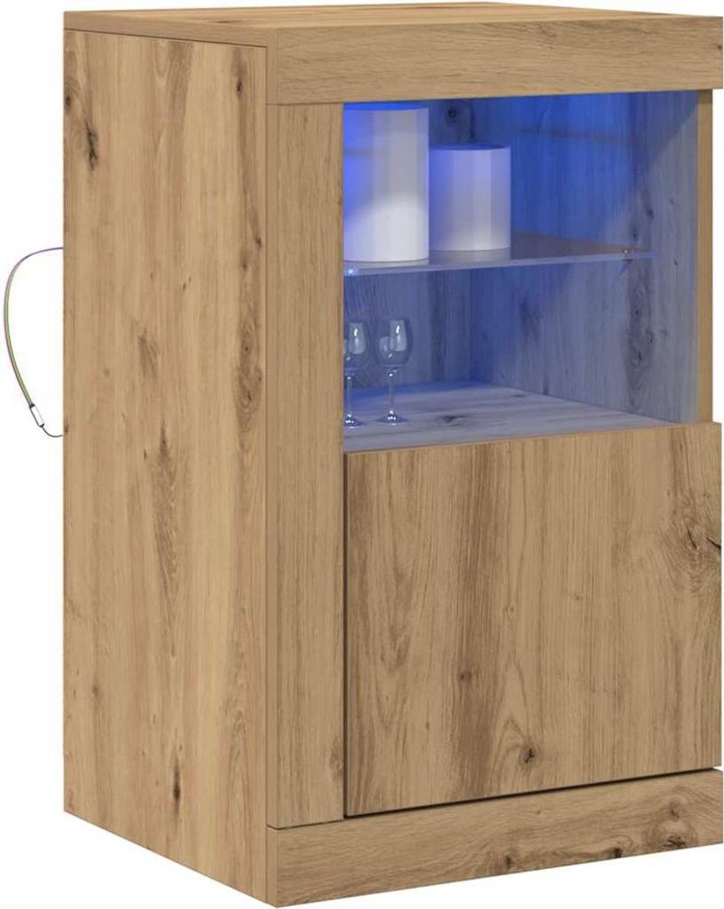 LED-Sideboard Artisan-Eiche 41 x 37 x 67 cm Holzwerkstoff