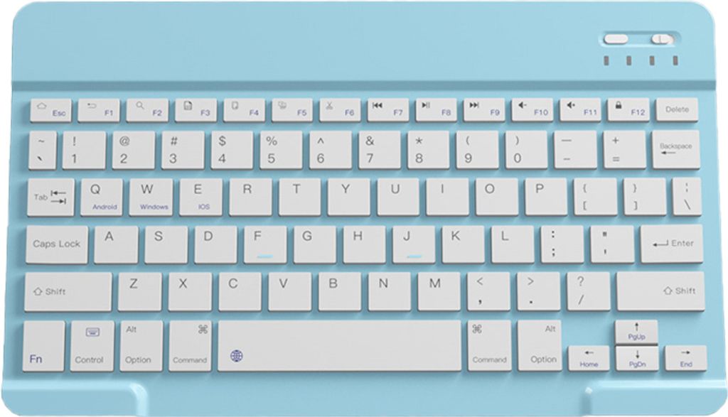 INF Drahtlose Bluetooth-Tastatur - 10-Zoll Wiederaufladbar Blau