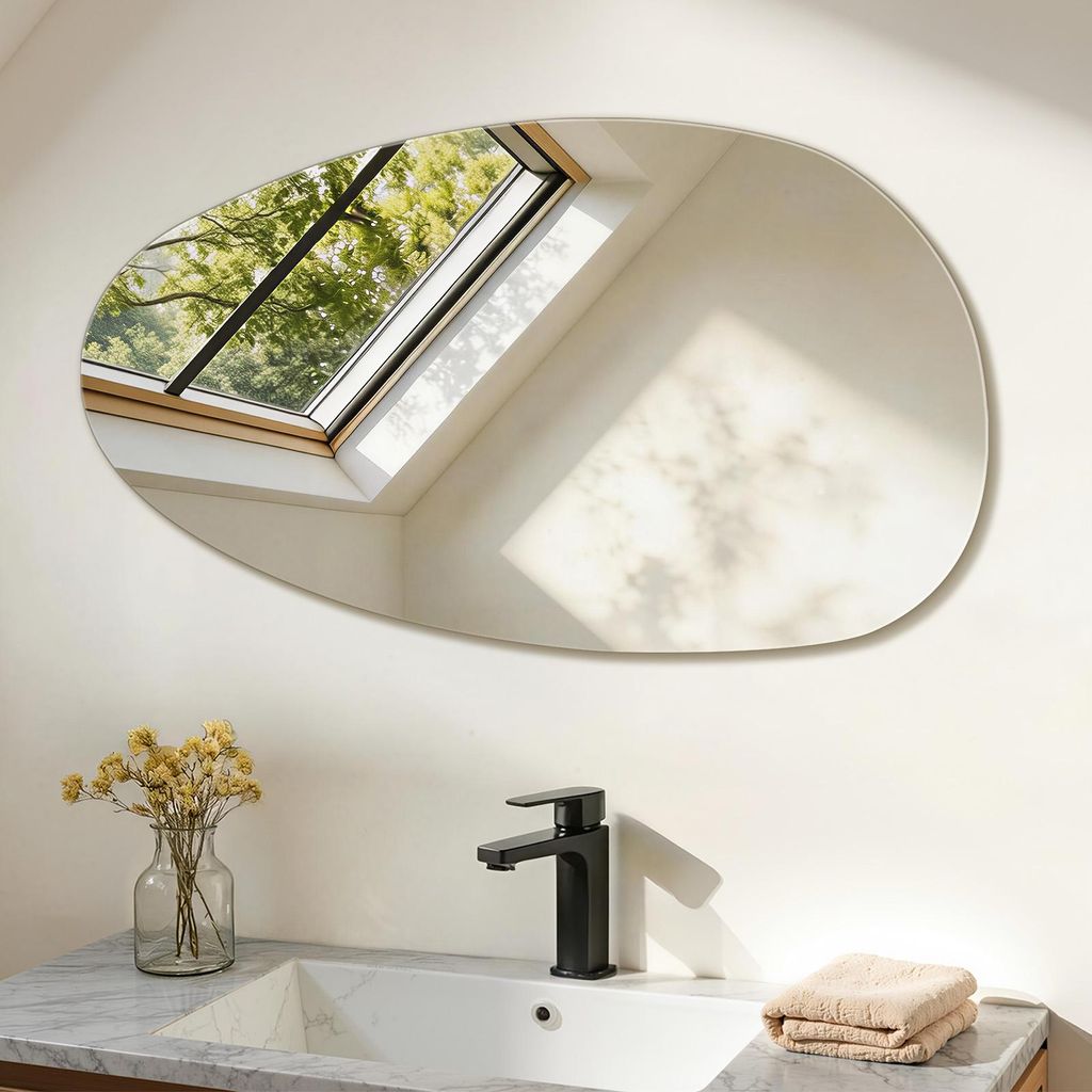 S'AFIELINA specchio da parete asimmetrico 85×50 cm senza Immagine del prodotto 