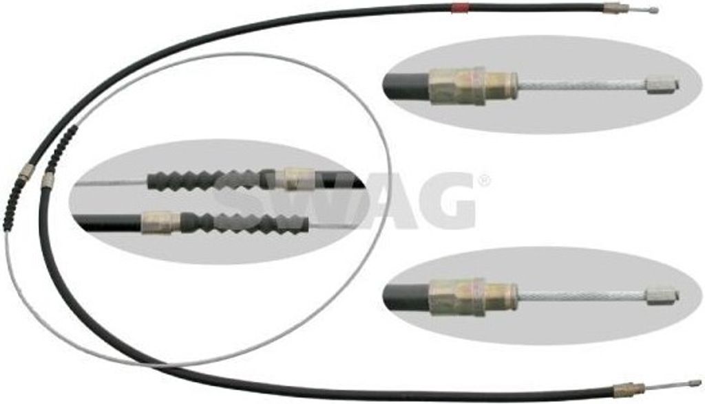 SWAG Handbremsseil Seilzug Feststellbremse für FIAT DUCATO Pritsche/Fahrgestell (230) Hinten Links Hinten Rechts 62 91 7903